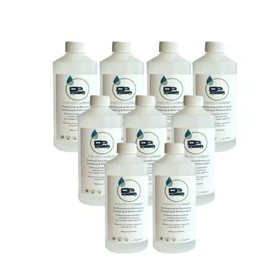 9 x 0,5 Liter membraclean Trinkwasseraufbereitung Sparset für Camping
