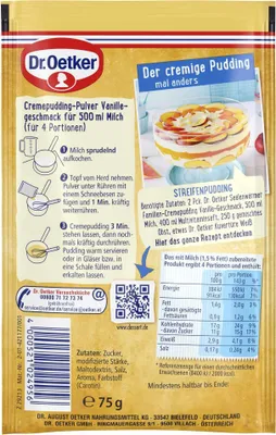 Immagine prodotto di Famiglia Oetker scalda anima alla vaniglia (75 g)