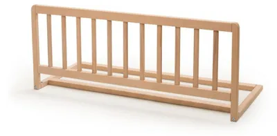 Immagine prodotto di GEUTHER Sponda di protezione per letto 110 cm in legno naturale | Legno massello | Pieghevole | Per materassi fino a 18 cm | Montaggio su rete a doghe