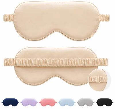 Produktbild von Schlafmaske Augenmaske mit elastischem Band, weich & lichtabschirmend, Schlafbrille für Zuhause, Reisen & Flugzeug, KI-generiertes Bild
