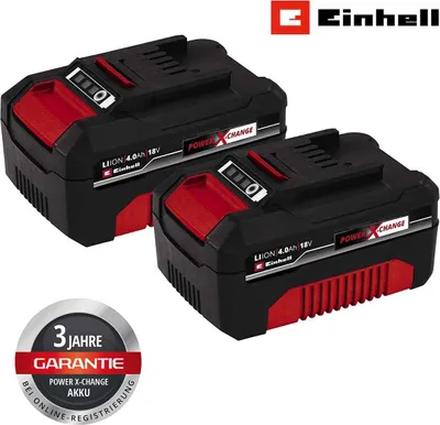 Produktbild von Einhell Akku PXC-Twinpack 4,0 Ah Power X-Change Li-Ion 18 Volt  2er Pack
