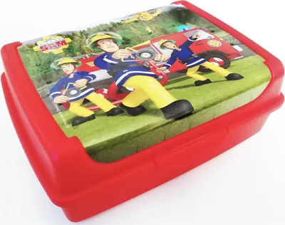 Produktbild von Keeeper Snackbox olek "fireman sam" - rot mit Bilddruck - 17 x 13 x 7 cm - Clickverschluss