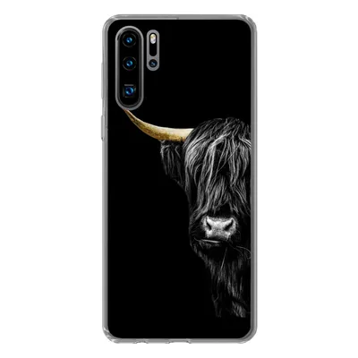 Produktbild von MuchoWow® Handyhülle Schutzhülle Hülle für Huawei P30 Pro Schottischer Hochländer - Kühe - Gold Silikon Softcase Handy Hülle - Schutzdeckel