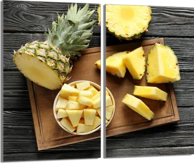 Produktbild von Glas-Herdplattenschutz 2x30x52 Ananas