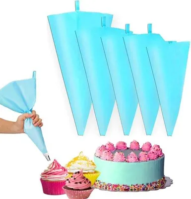 Immagine prodotto di Set di sac à poche in silicone, 5 misure da 25 a 40 cm, per pasticceria e decorazioni