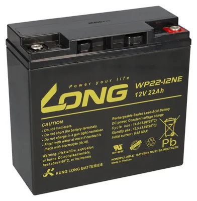 Obrázek produktu pro Kompatibilní dobíjecí baterie 6-DZM-20 6DZM-18 6-DZM-22 12V 22Ah AGM olověný akumulátor Accu