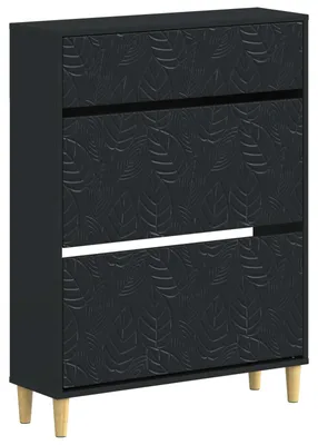 Produktbild von Schuhschrank DELFT 78 x 24 x 103 cm Holzwerkstoff Schwarz