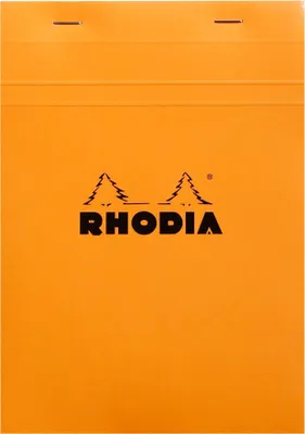 Produktbild von Rhodia 10x Gehefter Notizblock Rhodia No.16 A5 80 Bl kariert 80g Orange 16200C