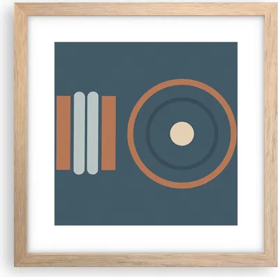 Produktbild von Gerahmtes Poster - Rahmen in heller Eiche - Abstrakt modern Muster - 30x30 cm - Wand Bild - Wanddeko - Wandbilder - Kunstposter - Wandposter - Bilderrahmen - Bilder - Kunstdruck - P2NAC30x30-4567