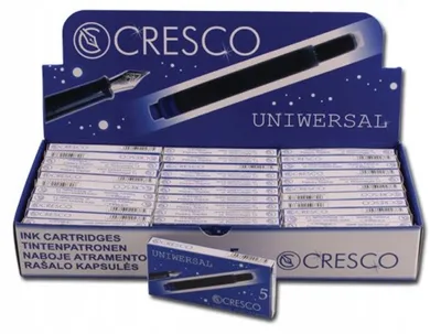 Produktbild von Cresco Tintenpatronen Blau Nachfüllpackung für Füller 5 Stück