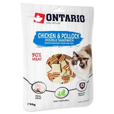 Image de Sandwich double délicieux au poulet et au cabillaud 50 g