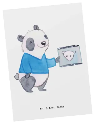 Produktbild von Mr. & Mrs. Panda Fotokarte Facharzt für Radiologie Herz - Weiß - Geschenk, Postkarten, Kunstkarten, Postkarte, Ansichtskarten, Designkarte, Grußkarte