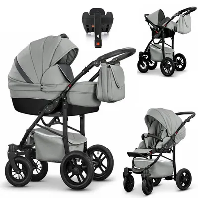 Produktbild von Kinderwagen-Set Craft Eco 5 in 1 inkl. Sportsitz, Autositz, Iso Base und Zubehör - 17 Teile - in 16 Farben