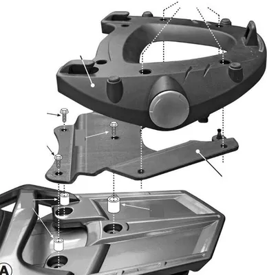 Produktbild von Givi Monokey Yamaha Fjr 1300 Topcase Heckmontage Schwarz Schwarz One Size