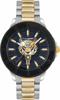 Produktbild von Plein Sport Herren Uhr CITY RUSH PSAEA0824 Blau/Silber/Gold