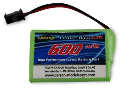Produktbild von Carson 500608239 - 3,7V/600mAh LiION Akku : 907337/47 JST - Neu