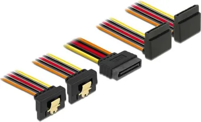 Obrázek produktu pro DeLOCK 60154, 0,3 m, 4× SATA (15 kolíků), SATA 15-pin, Samec, Samice, Zlato