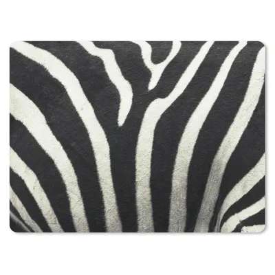 Produktbild von MuchoWow® Mauspad Mousepad Tiermuster - Zebra - Schwarz - Weiß 40x30 cm - Mousepads - Maus Mat - Pad - Mausunterlage - Anti Rutsch