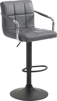 Produktbild von CLP Barhocker Lucy V2 höhenverstellbar und drehbar grau Gestell Farbe schwarz