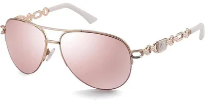 Produktbild von Sonnenbrille Damen Pilotenbrille Vintage UV400 Gestell Gold Gläser Pink Verspiegelt
