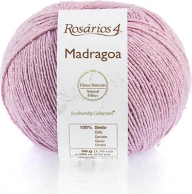 Produktbild von Rosarios 4 Madragoa Seidengarn Rosa - Perfekt für Sommerprojekte, 100% Seide, 50g, 200m