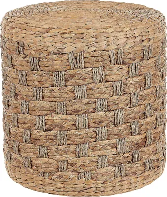 Produktbild von Pouf Basslet in Natur, ⌀ 40 cm, Hocker im Boho-Stil