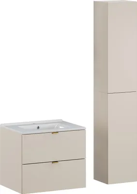 Produktbild von Badmöbel Set 2-teilig mit 60 cm Waschtisch in kaschmir matt DURANGO-56