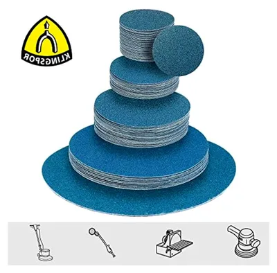 Produktbild von Klett-Schleifscheiben für Tellerschleifer und Exzenterschleifer | Ø 125 mm | ungelocht | 50 Stück | Körnung: 120