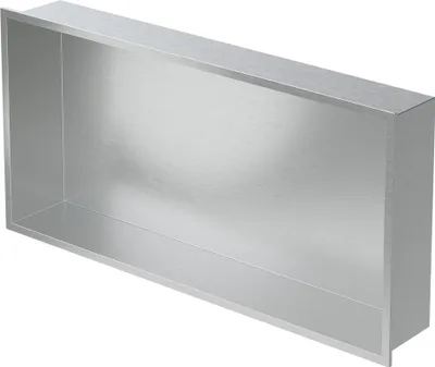 Zdjęcie produktu dla Wnęka ścienna LuxeBath ze stali nierdzewnej, 60 x 30 x 10 cm, srebrna, wnęka prysznicowa z ramą, wnęka do wyłożenia płytkami na akcesoria łazienkowe, półka prysznicowa, półka prysznicowa