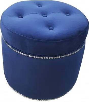 Immagine prodotto di Chesterfield Pouf tessile Sgabello rotondo Sgabello imbottito Sedile sgabello Nuovo