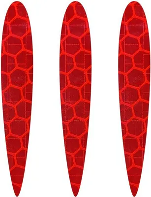Produktbild von Reflektierende Aufkleber für Motorrad Arrows Rot 3 Stk