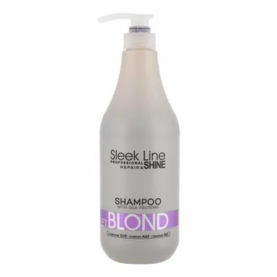 A bottle of shampoo with a pump dispenser.