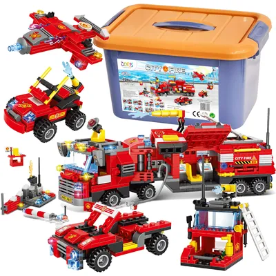 Image de Bloc de construction Doris Camion de pompiers Ensemble 754 pièces