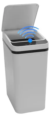 Obrázok produktu pre Inteligentný kôš na odpad – Hygienický odpadkový kôš – Bezdotykové otváranie – 8 litrov, sivý