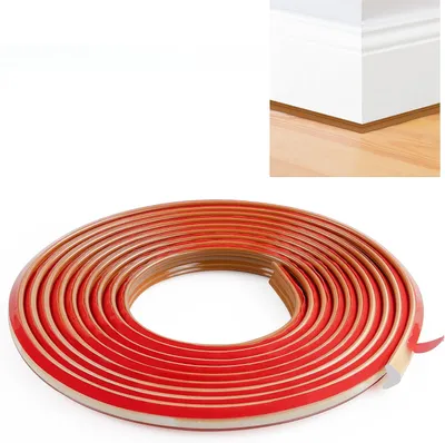 Imagen del producto de Listón de borde flexible, autoadhesivo, de 12 x 9 mm, 500 cm, para paredes y suelos