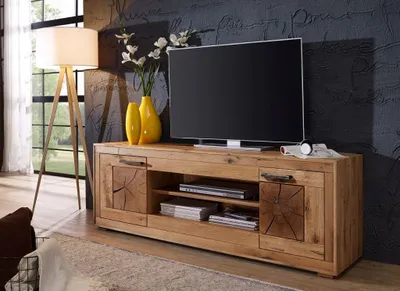 Produktbild von TV Board 200cm 'Danzig' Wildeiche geölt