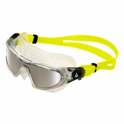 Image de Aquasphere Vista Pro Mirror - Masque de natation miroir, idéal pour les triathlètes et les nageurs, couleur : argent