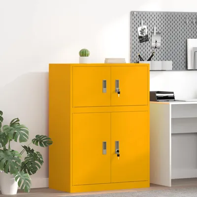 Produktbild von "Schlussverkauf" Aufbewahrungsschrank für Büro - 1 pc Büroschrank - Senfgelb 80x40x40 cm Stahl  C15054