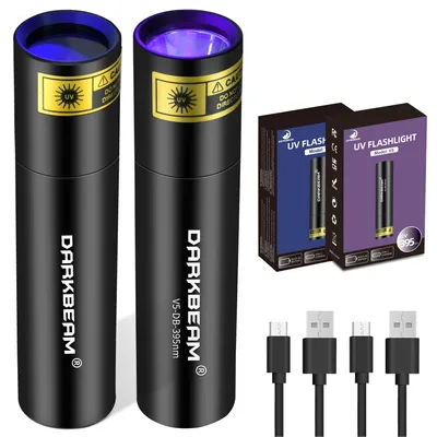 Immagine prodotto di Lampada UV da 365nm e 395nm, ideale per rilevare le luci nere, confezione da 2