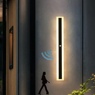 Produktbild von LED Wandleuchte Außen mit Bewegungsmelder, 24W 3000K Lange Wandlampe, LED Außenleuchten 60cm Garten Außenbeleutung, Waterproof Ip65 Wandbeleuchtung