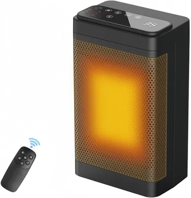 Produktbild von 1500W Heizlüfter mit Fernbedienung, PTC Heizlüfter Keramik, Leise Heizung Elektrisch mit 60° Oszillation, Überhitzungs- & Kippschutz, 12H Timer