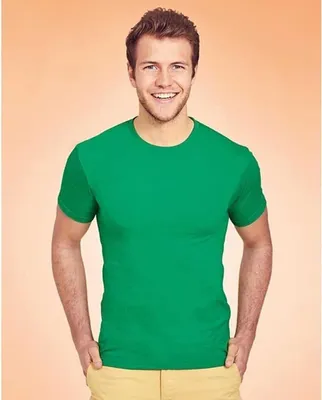 Productafbeelding van Fruit Of The Loom Heren Sofspun® T-shirt - Kelly Groen
