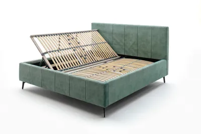 Produktbild von Doppelbett Lizzie 180x200cm mit Stauraum - grün