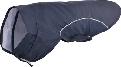 Image de vidaXL Imperméable pour chiens avec bandes réfléchissantes polyester bleu marine M