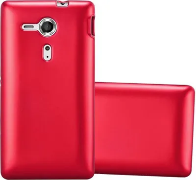 Immagine prodotto di Cadorabo custodia protettiva per Sony Xperia SP in rosso custodia del telefono cellulare Custodia in silicone TPU Custodia Cover