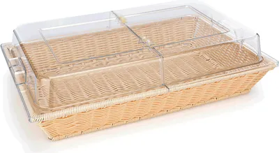 Produktbild von 2x GN 1/1 Systemkorb mit Scharnierdeckel Buffetkorb