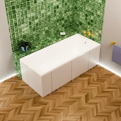 Produktbild von ECOLAM Badewanne Wanne Acrylwanne TAMI Rechteck Acryl Sanitäracryl weiß 180x80 cm + Ablaufgarnitur Ab- und Überlauf Automatik Füße Silikon Set