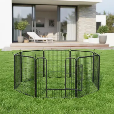 Obrázok produktu pre Ohrádka pre šteňatá 80x80cm voľný výbeh pre zvieratá Ohrada pre psy Box pre mačky