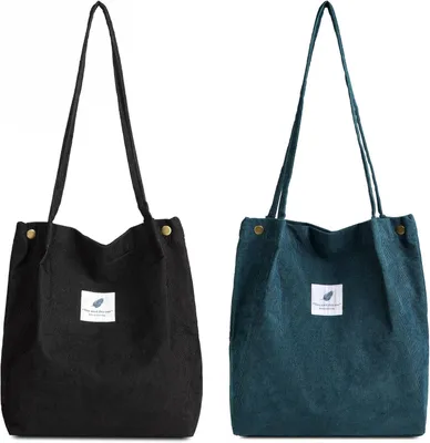 Produktbild von Makukke Tote Handtasche Damen - 2pcs Cord Tasche Damen Schultertasche Shopper Da