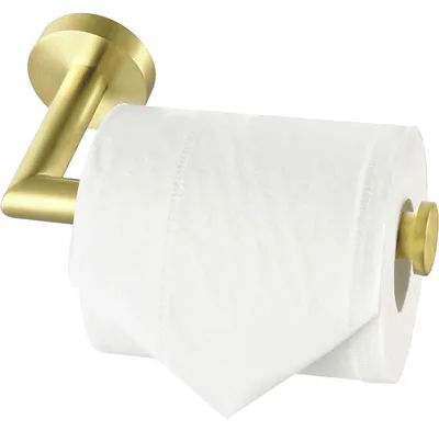 Produktbild von Toilettenpapierhalter Gold Edelstahl Rostfrei für Wandmontage Gebürstet Messing